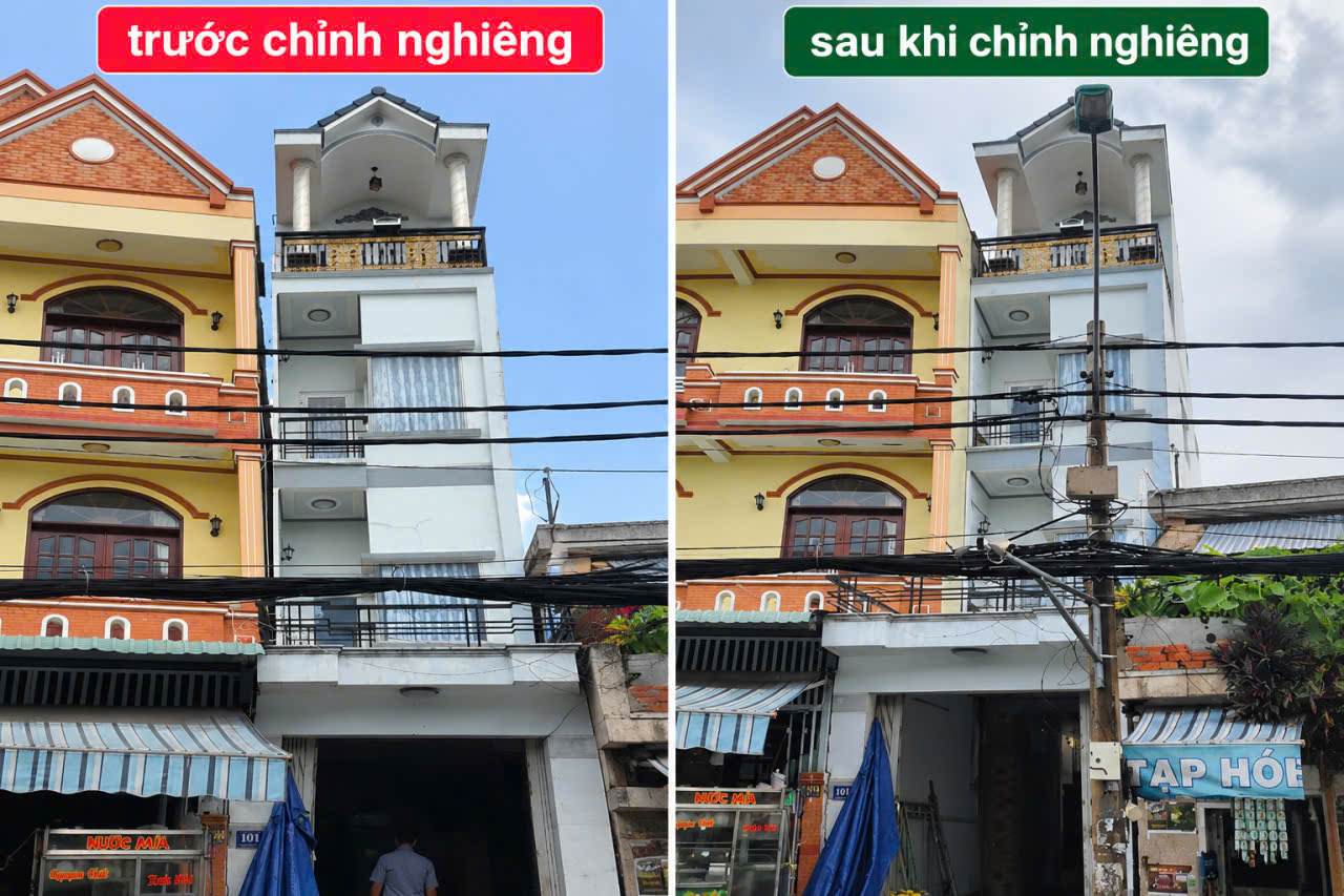 chỉnh nghi&ecirc;ng nh&agrave; tại bắc giang