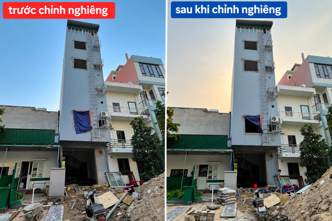 chỉnh nghiêng nhà đắk Lắk
