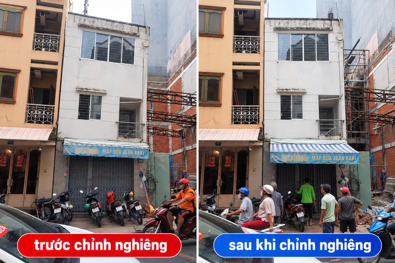 chỉnh nghi&ecirc;ng nh&agrave; kh&aacute;nh h&ograve;a