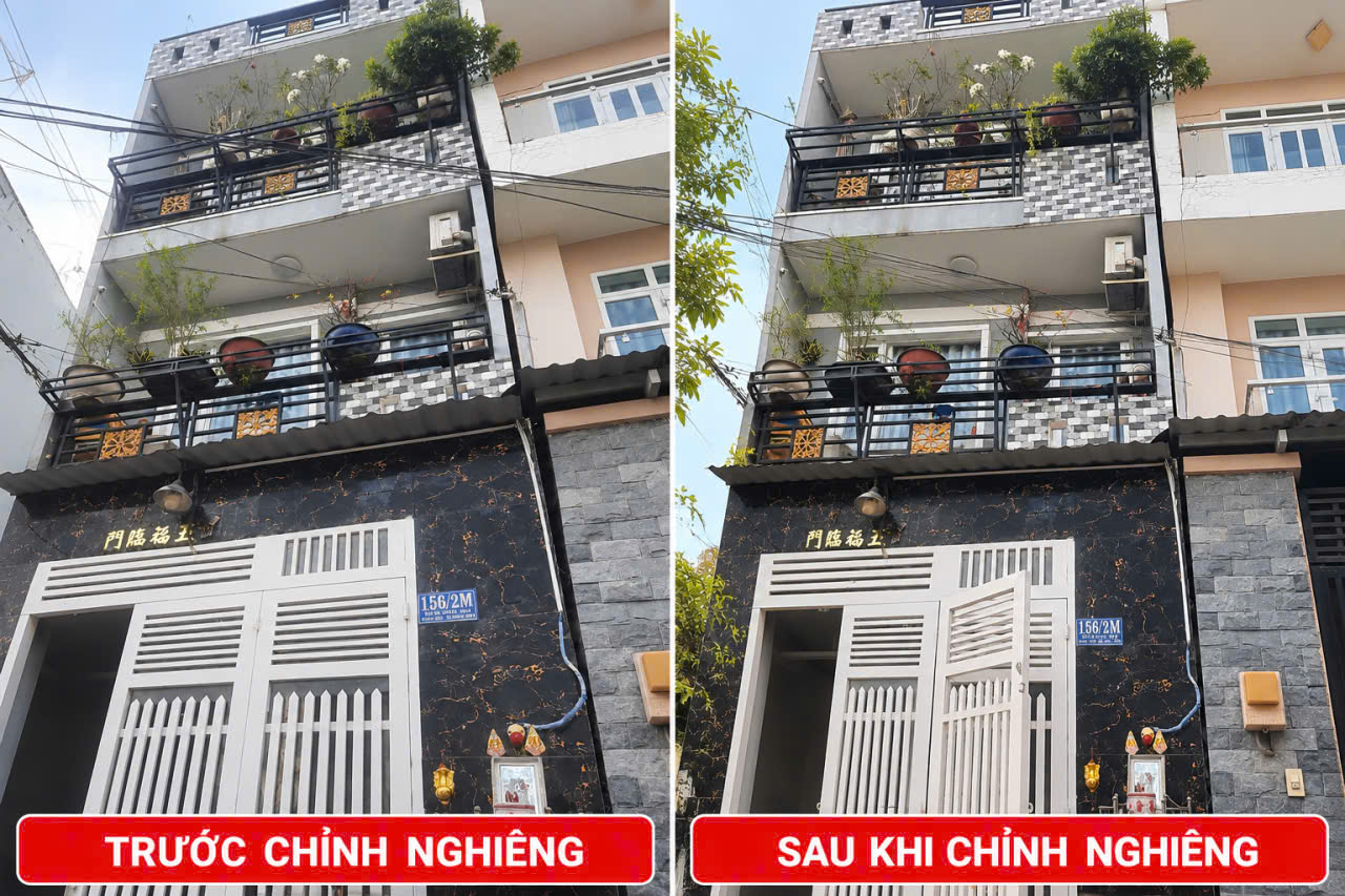 chỉnh nghiêng nhà tại phú thọ