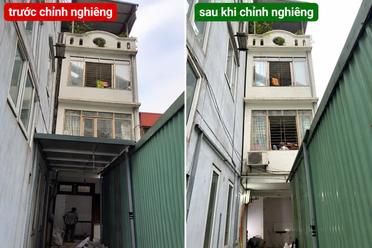 chỉnh nghiêng nhà tại quảng bình