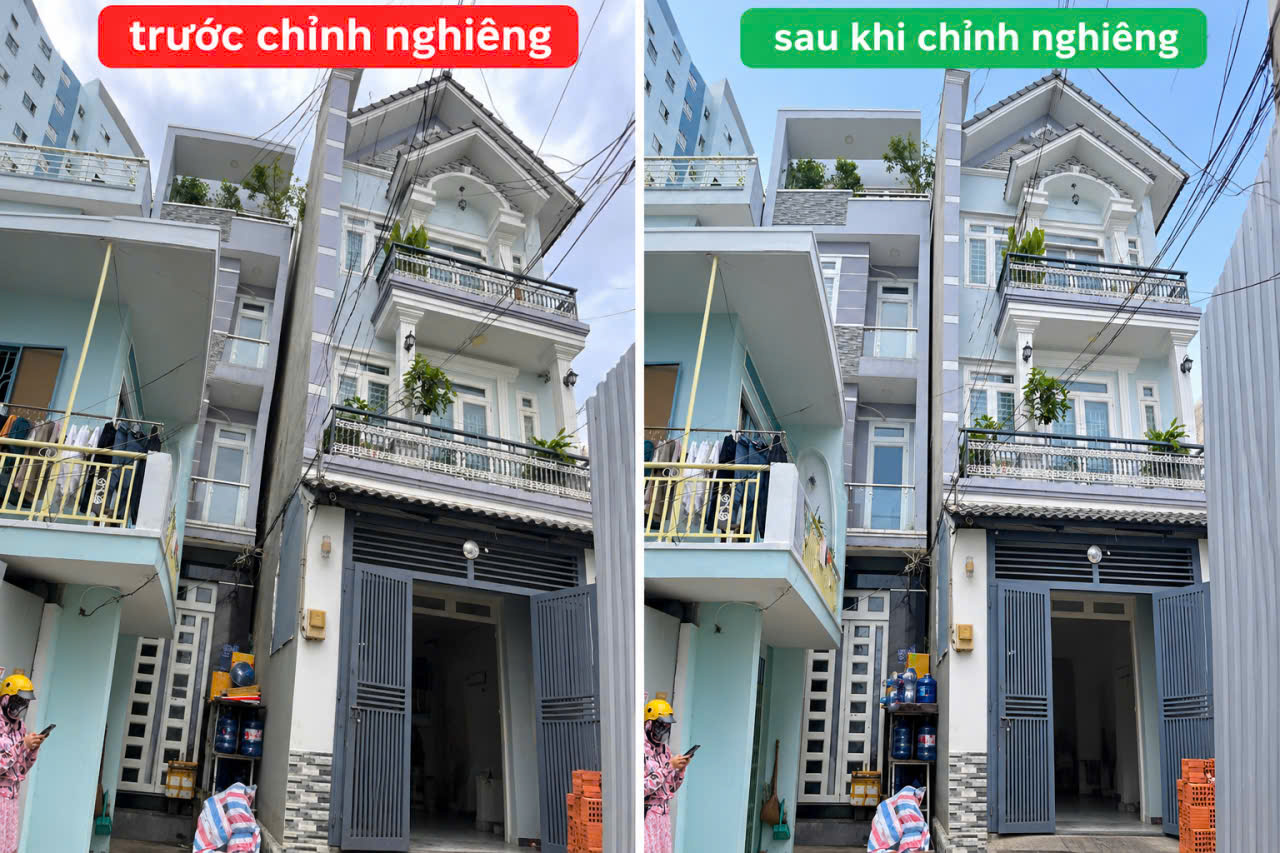 chỉnh nghiêng nhà tại quảng nam