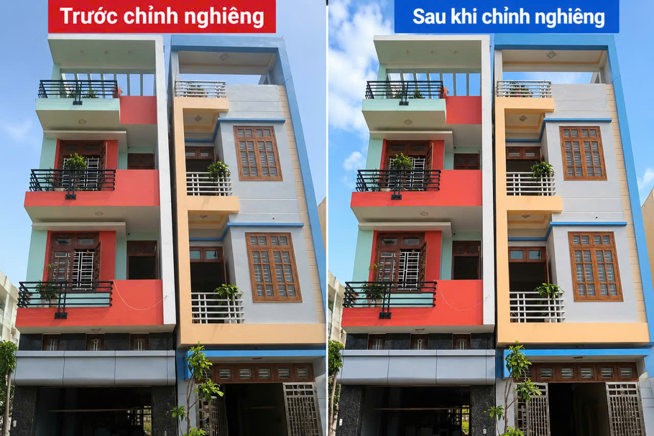 chỉnh nghiêng nhà tại quảng ninh