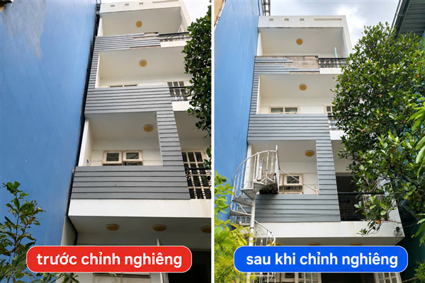 Chỉnh ghiêng nhà Thái Bình