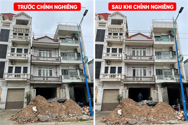 Chỉnh nghiêng nhà Hải Dương
