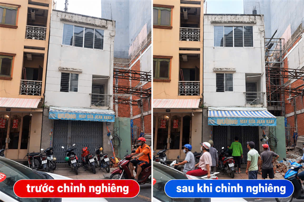 Chỉnh nghiêng nhà Khánh Hòa
