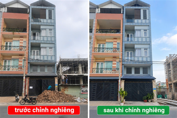 Chỉnh nghiêng nhà Lào Cai