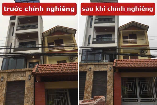 Chỉnh nghiêng nhà Nam Định