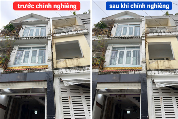 Chỉnh nghiêng nhà Ninh Thuận