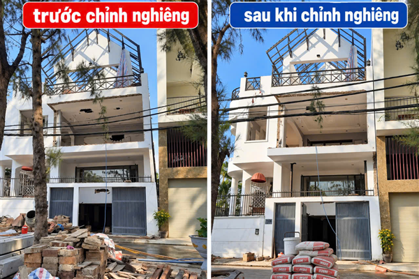 Chỉnh nghiêng nhà Quảng Trị
