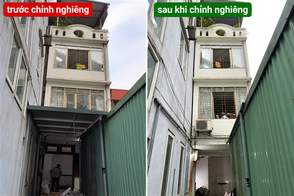 Chỉnh nghiêng nhà tại Quảng Bình